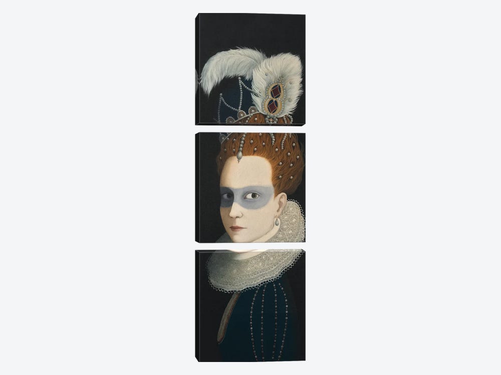 Fair Befall Your Mask by Rosalind Lyons 3-piece Canvas Wall Art