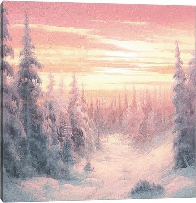 Winter Sunset IV Canvas Art Print - RileyB