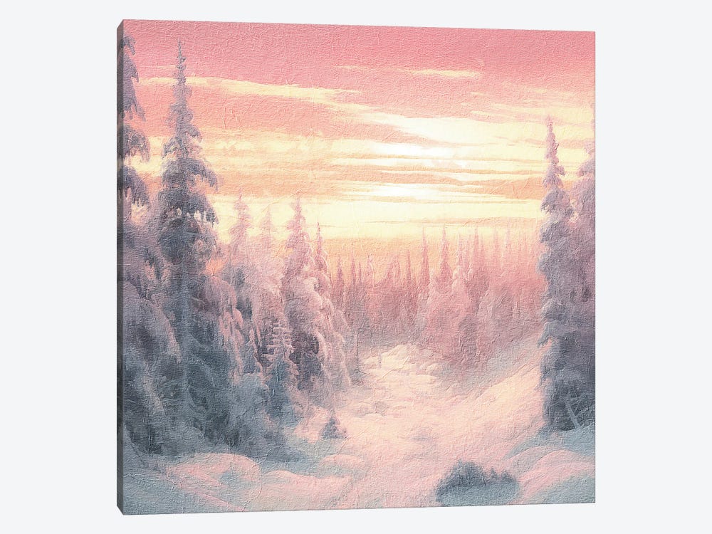 Winter Sunset IV by RileyB 1-piece Canvas Print