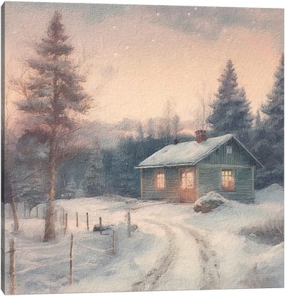 Winter Sunset VII Canvas Art Print - RileyB