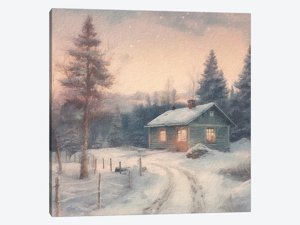 Winter Sunset VII by RileyB 1-piece Canvas Art