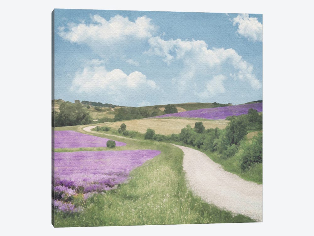 Lavender Country Road by RileyB 1-piece Canvas Art