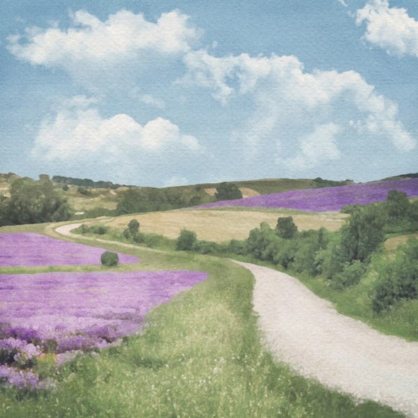 Lavender: Lavender Country Road by Willow Studio