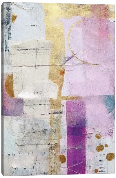 Golden Lilac Collage I Canvas Art Print - RileyB