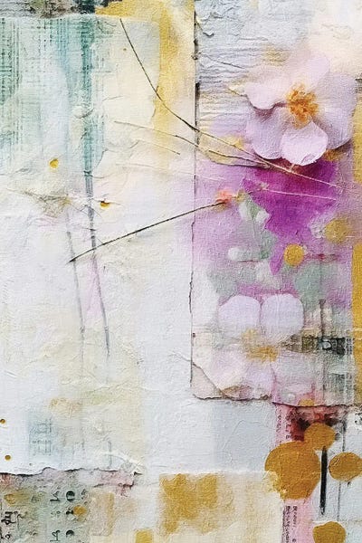 Golden Lilac Collage VII by Willow Studio art print