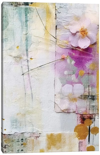 Golden Lilac Collage VII Canvas Art Print - RileyB