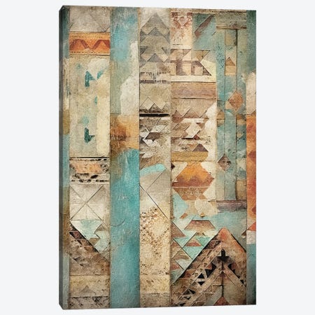 Abstract Aztec X Canvas Print #RLY119} by RileyB Art Print