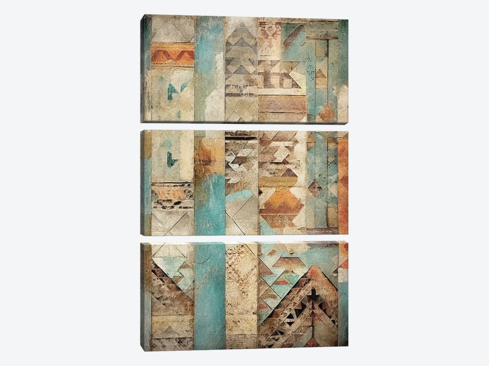 Abstract Aztec X by RileyB 3-piece Art Print