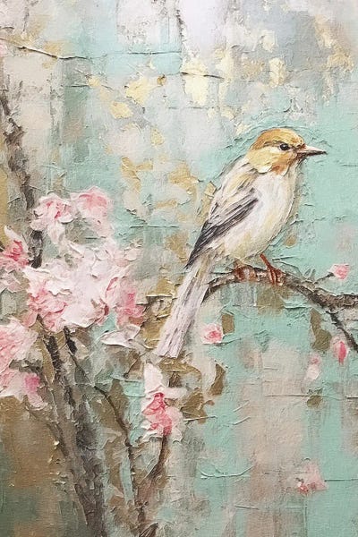 Cherry Blossoms: Cherry Blossom Bird III by Willow Studio