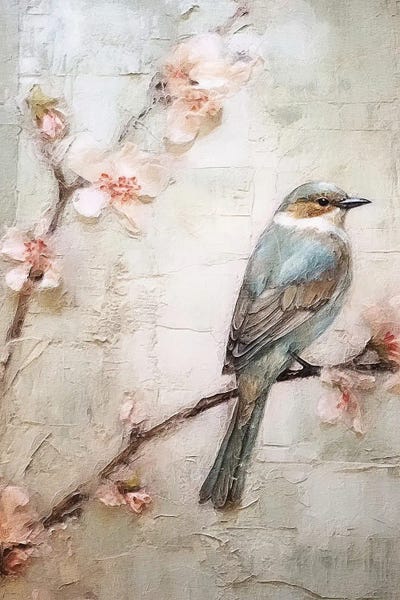Blossoms: Cherry Blossom Bird IX by Willow Studio
