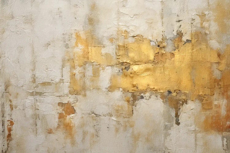 Ivory and Gold Grunge XII by Willow Studio wall art