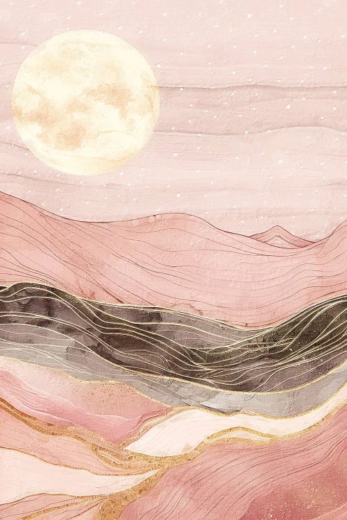 Boho Pink Landscape I