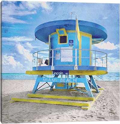 Lifeguard Stand X Canvas Art Print - RileyB