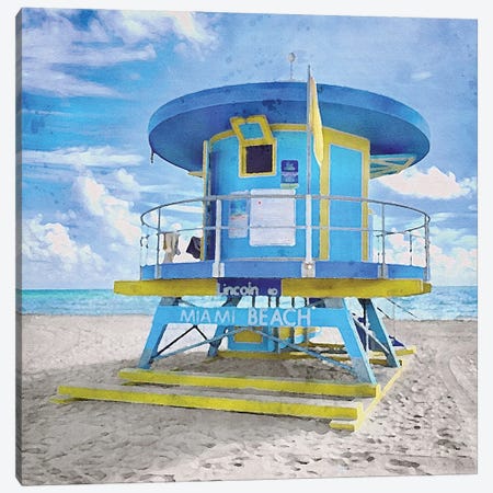 Lifeguard Stand X Canvas Print #RLY14} by RileyB Canvas Art