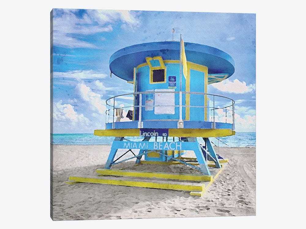 Lifeguard Stand X by RileyB 1-piece Canvas Artwork