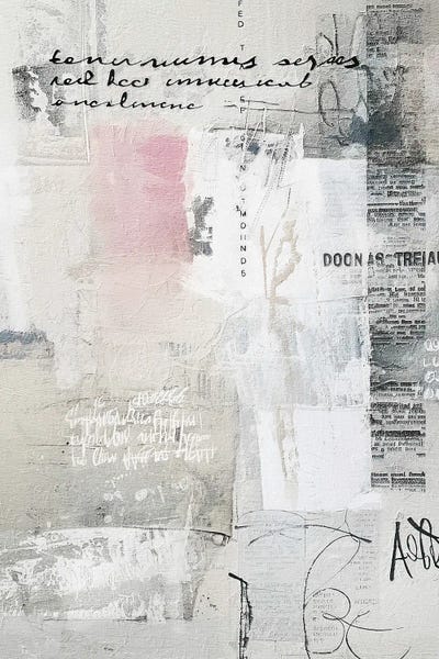 Pastels: Pink and Grey Scribbles III by Willow Studio