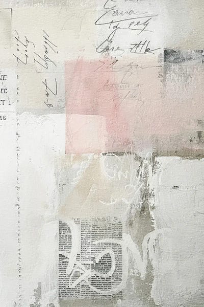 Willow Studio: Pink and Grey Scribbles X by Willow Studio