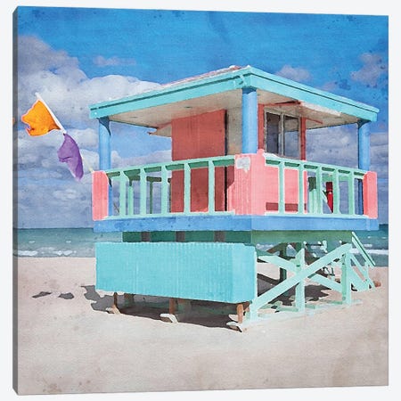 Lifeguard Stand XI Canvas Print #RLY15} by RileyB Canvas Artwork