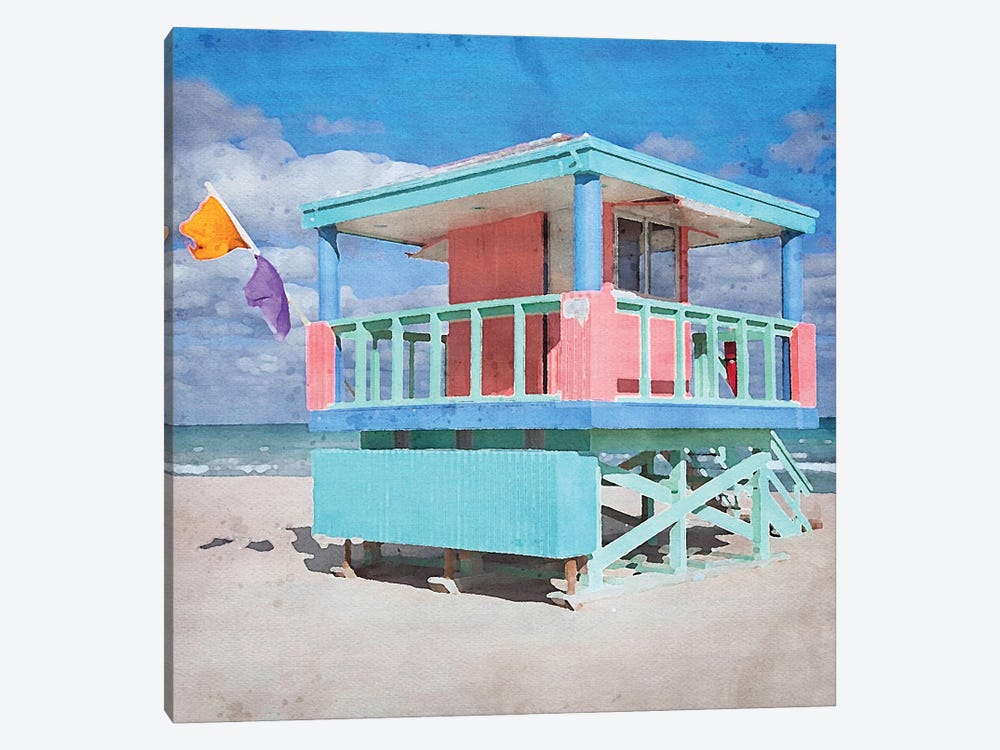 Lifeguard Stand XI by RileyB 1-piece Canvas Print