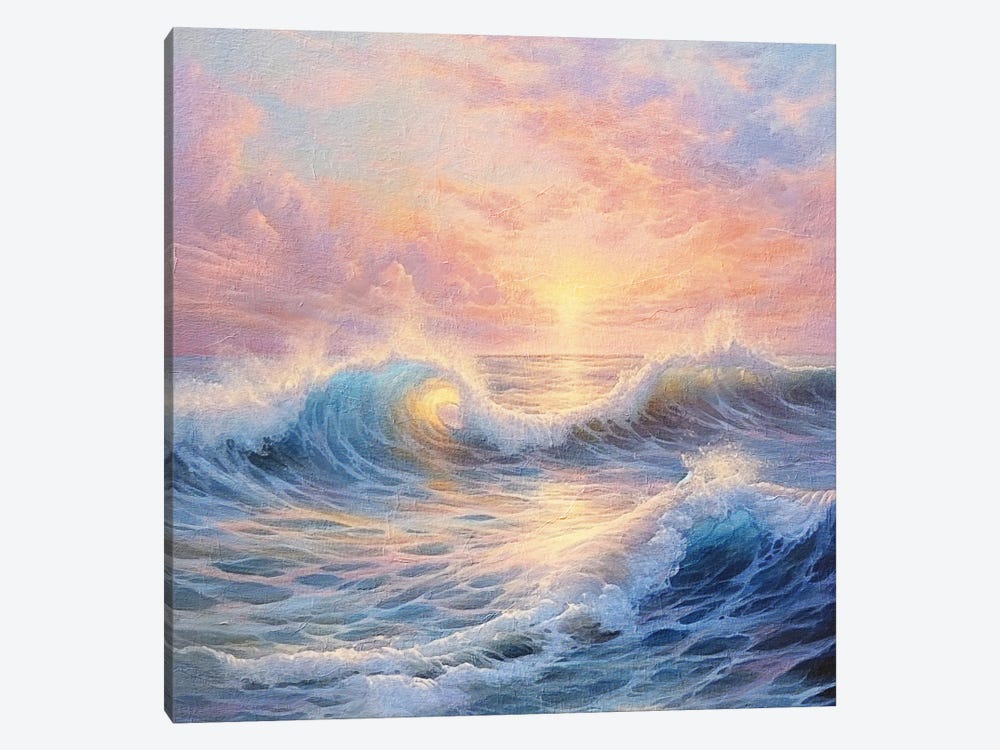 Ocean Sunrise X by RileyB 1-piece Canvas Art Print