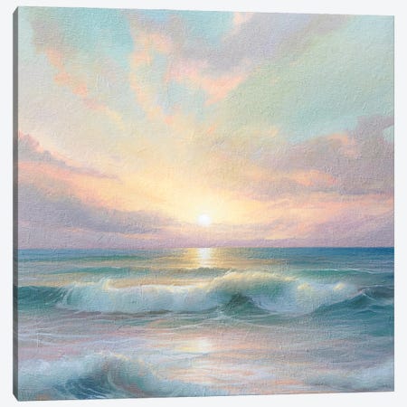 Ocean Sunrise XII Canvas Print #RLY18} by RileyB Canvas Art Print