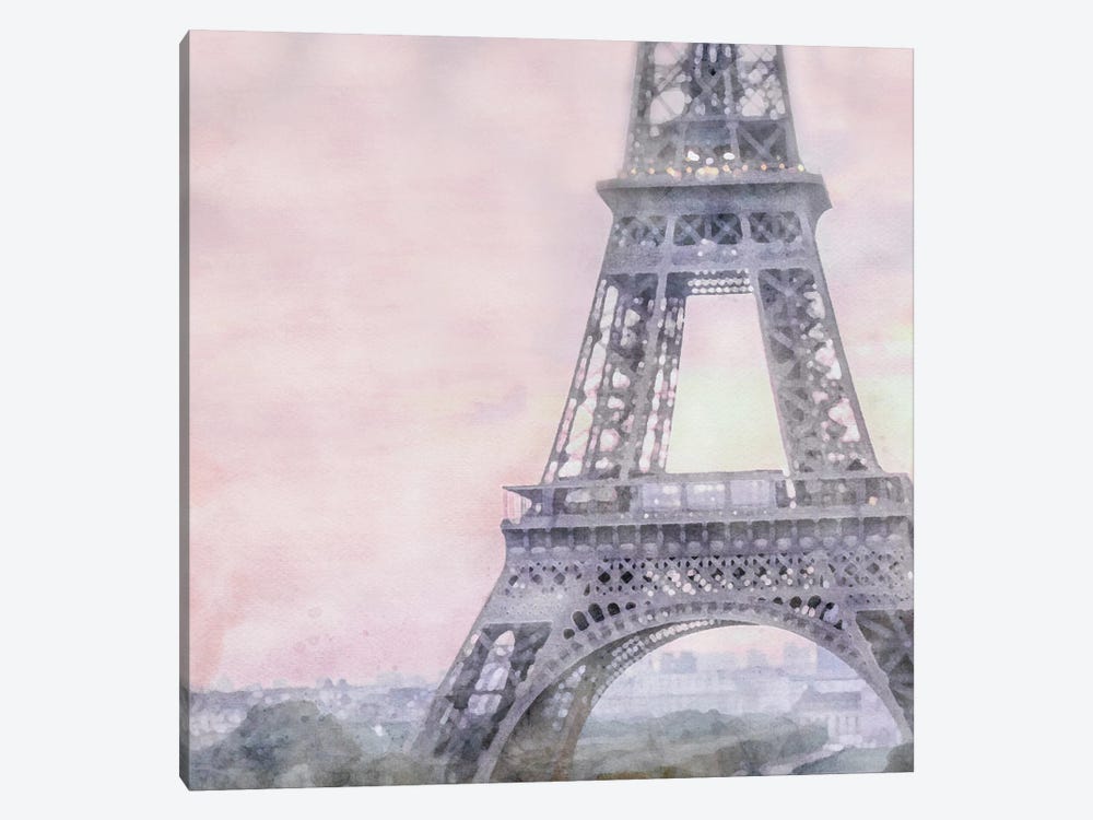 Pink Skies Eiffel Tower by RileyB 1-piece Canvas Art Print