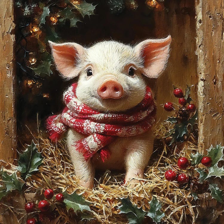 Christmas Lights Pig