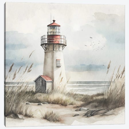 Lighthouse I Canvas Print #RLY23} by RileyB Canvas Wall Art