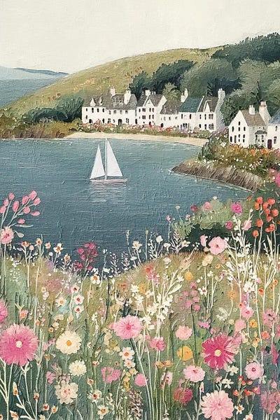 Art Pairs: Pink Sailboat XI by Willow Studio