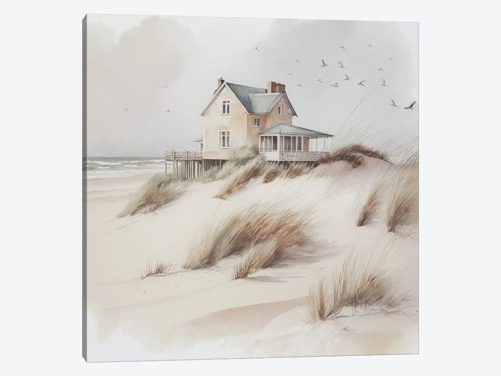 Beach House I by RileyB 1-piece Canvas Art