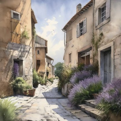 Village Alley by Willow Studio art print