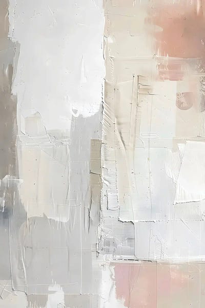 Powdered Pastels: Textured Blush Abstract XII by Willow Studio