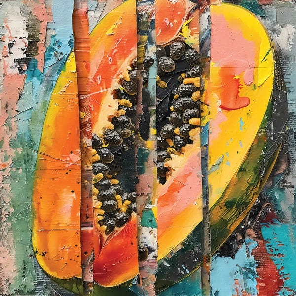 Art Pairs: Tropical Fruit I by Willow Studio