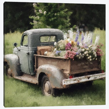 Flower Pickup X Canvas Print #RLY34} by RileyB Canvas Wall Art