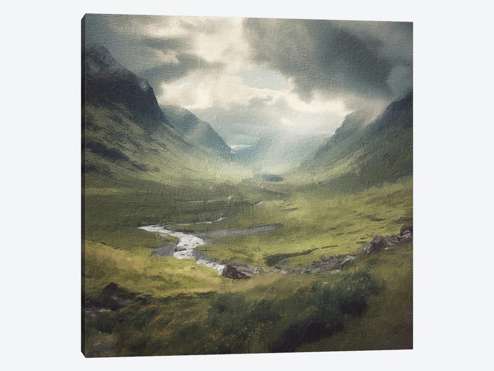 Scottish Highlands Landscape by RileyB 1-piece Canvas Print
