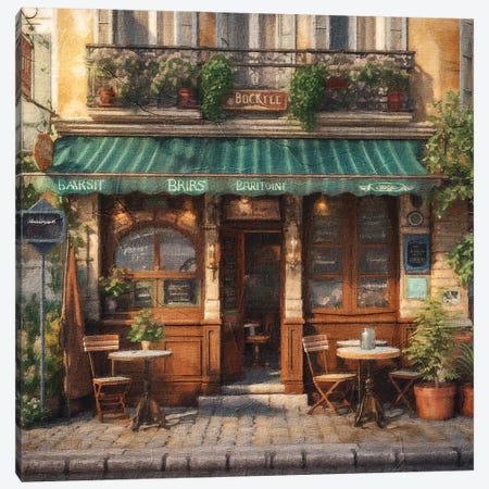 French Bistro XII Canvas Print #RLY46} by RileyB Art Print