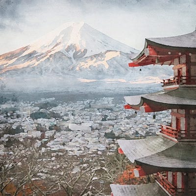 Mount Fuji by Willow Studio art print
