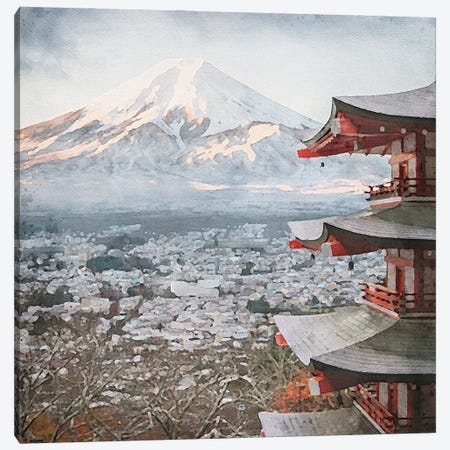 Mount Fuji Canvas Print #RLY57} by RileyB Canvas Art