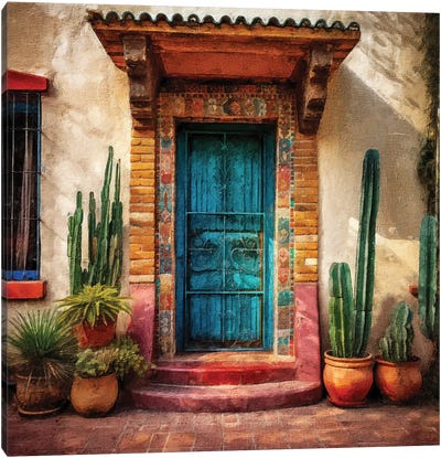 Mexican Door IV Canvas Art Print - RileyB