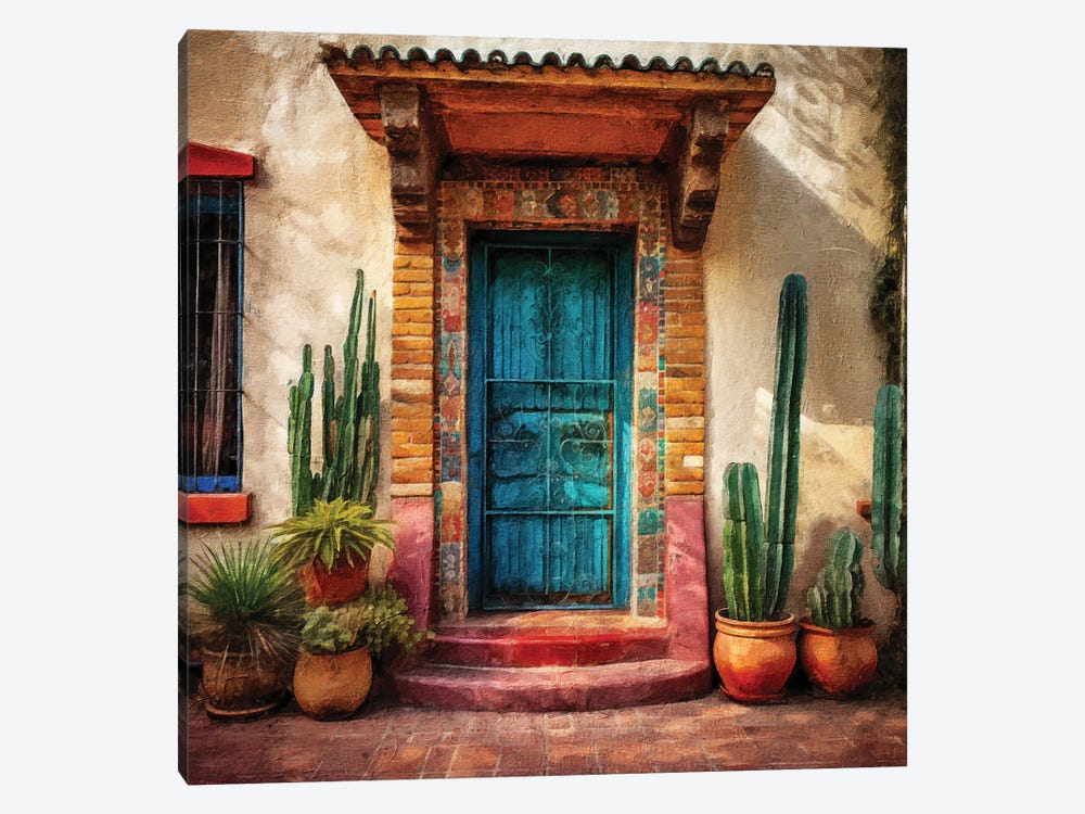 Mexican Door IV by RileyB 1-piece Canvas Art