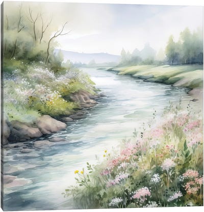 Summer River IX Canvas Art Print - RileyB