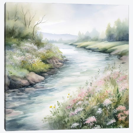 Summer River IX Canvas Print #RLY69} by RileyB Canvas Art