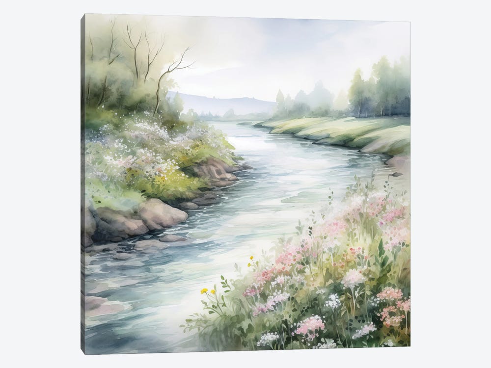 Summer River IX by RileyB 1-piece Canvas Artwork