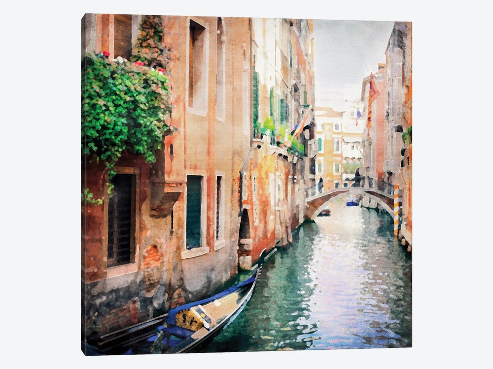 Italian Waterway by RileyB 1-piece Canvas Artwork