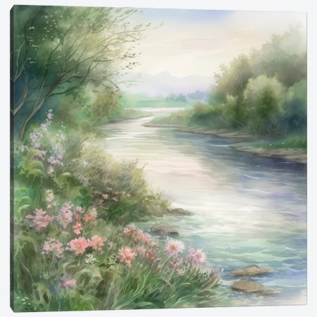 Summer River X Canvas Print #RLY70} by RileyB Canvas Art Print