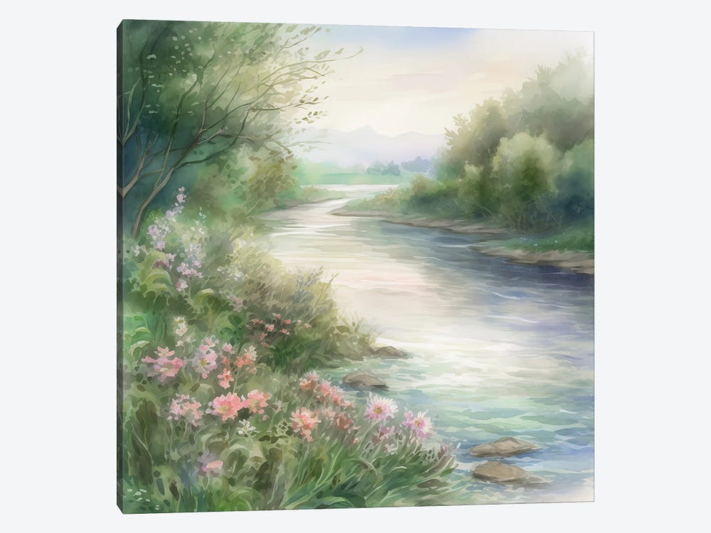 Summer River X by RileyB 1-piece Canvas Art