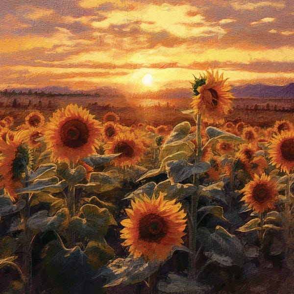 Sunflowers: Sunrise Sunflowers VIII by Willow Studio
