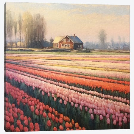 Tulip Fields III Canvas Print #RLY73} by RileyB Canvas Art Print