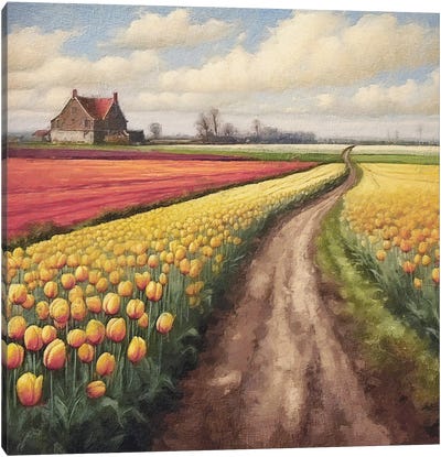 Tulip Fields X Canvas Art Print - RileyB