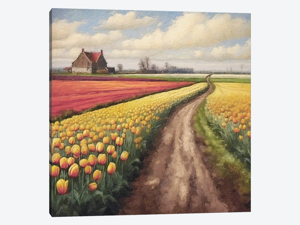 Tulip Fields X by RileyB 1-piece Canvas Wall Art